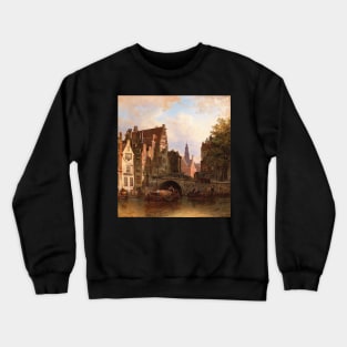 Vintage Scene in Amsterdam Crewneck Sweatshirt